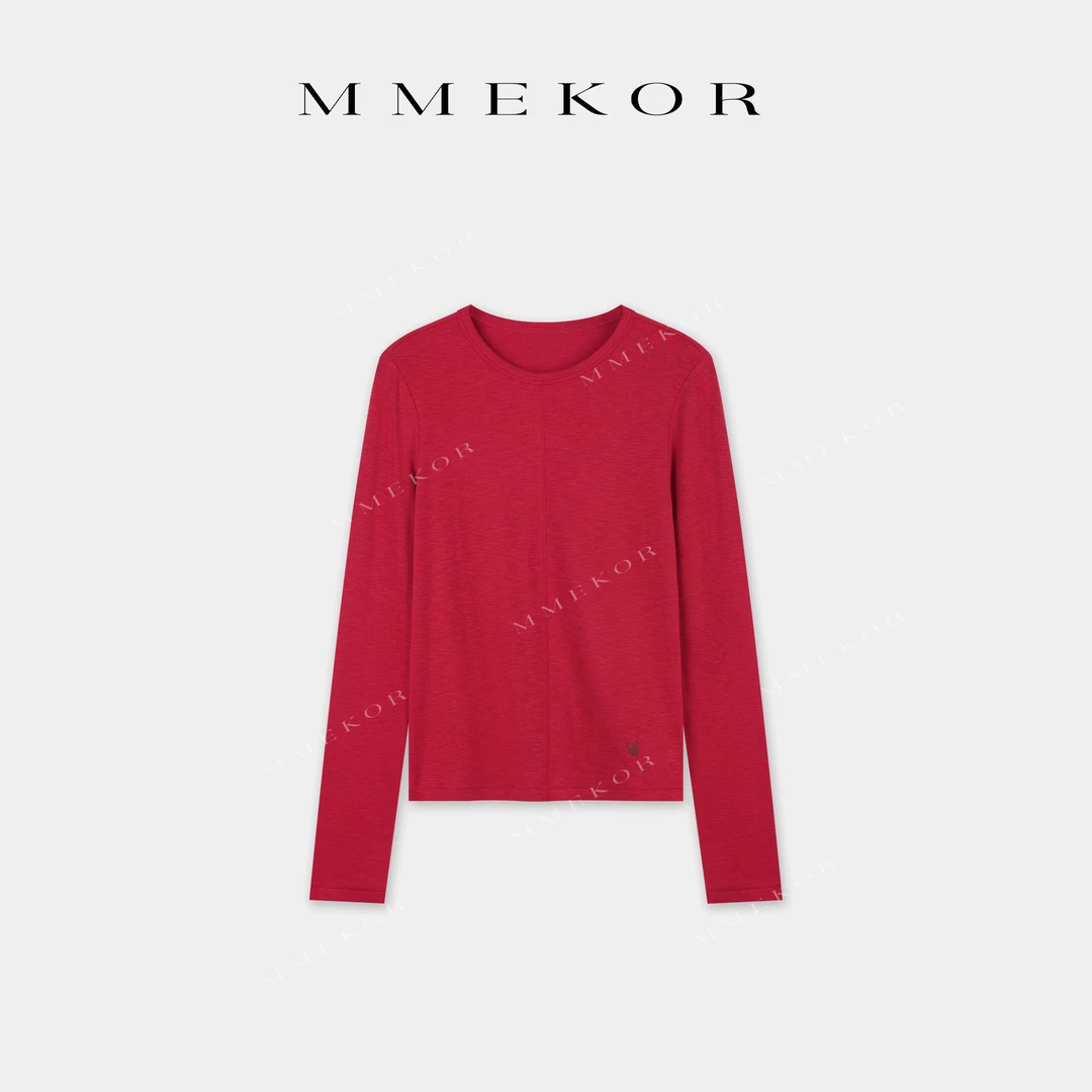 MMEKOR“当红tee”T恤 2025新款秋款摩登街头时髦长袖 31075