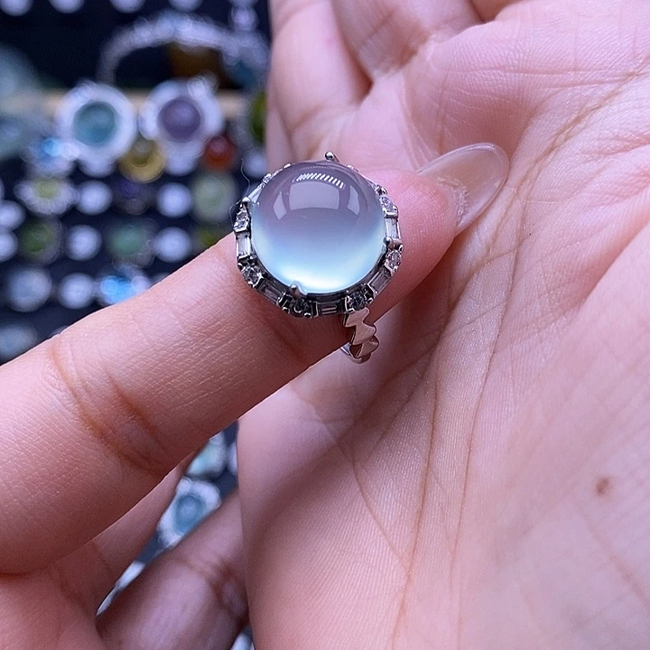 琨***珸岫玉银S925镶嵌戒指