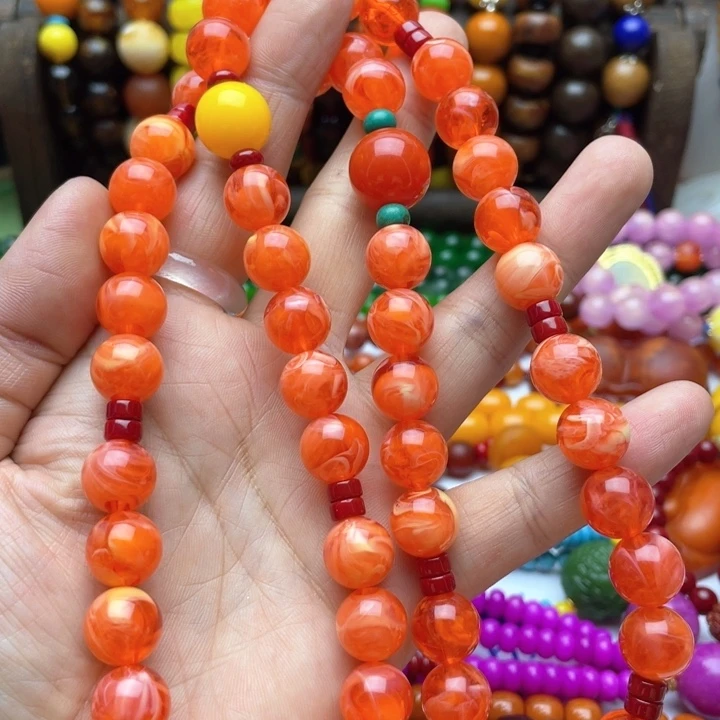 树脂制品14号红色大项链