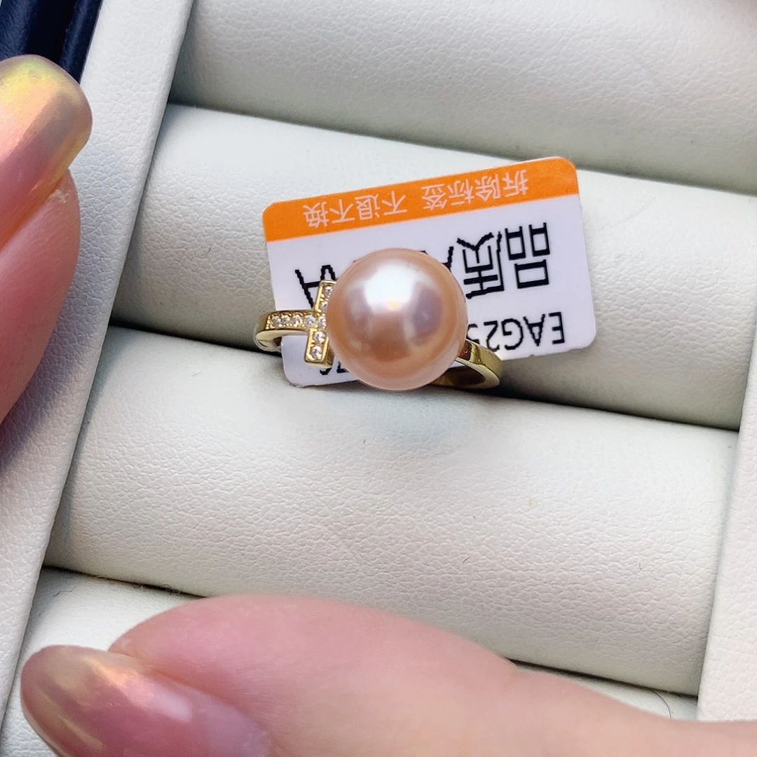 淡水珍珠银S925镶嵌戒指W8