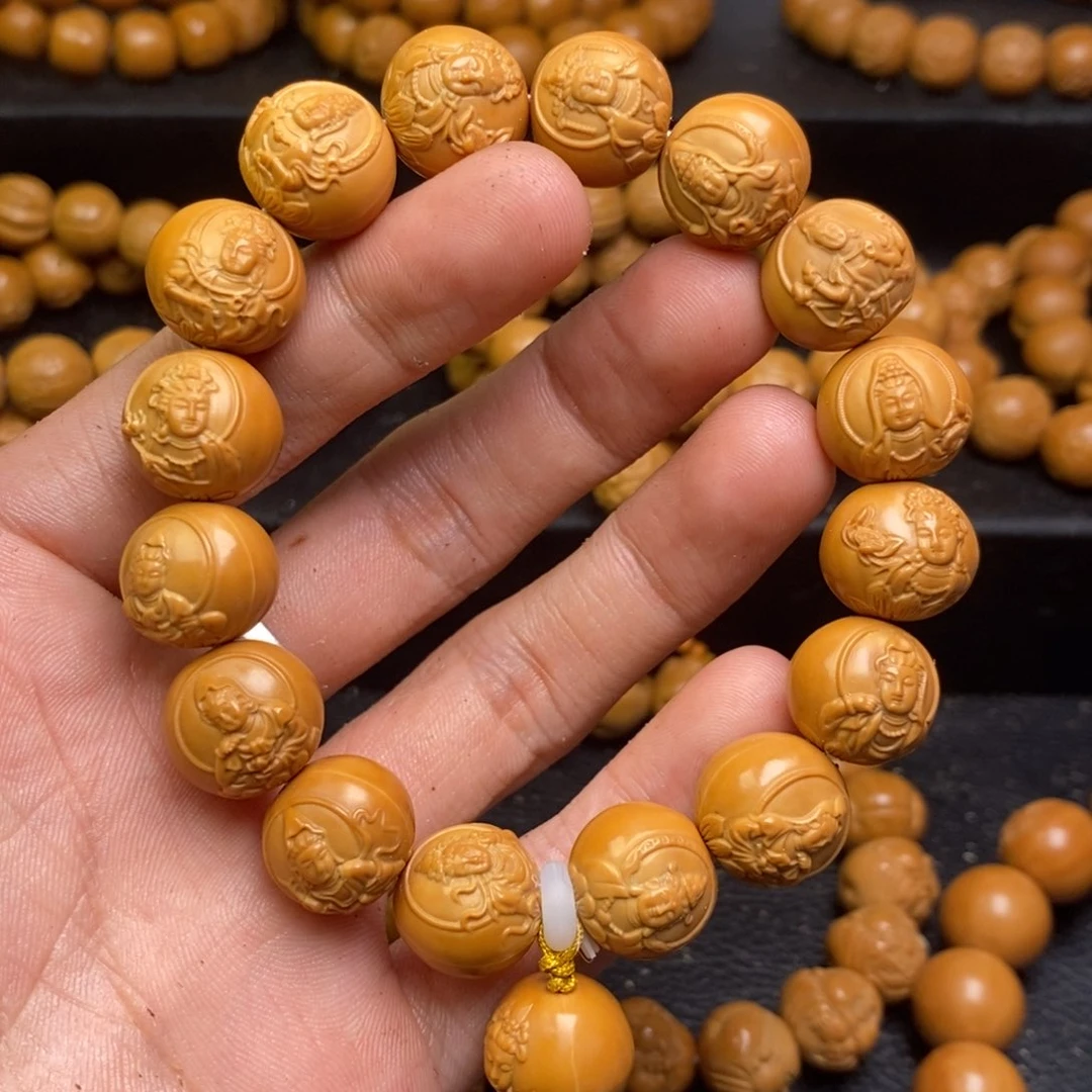 猴头核桃手串浮雕观音