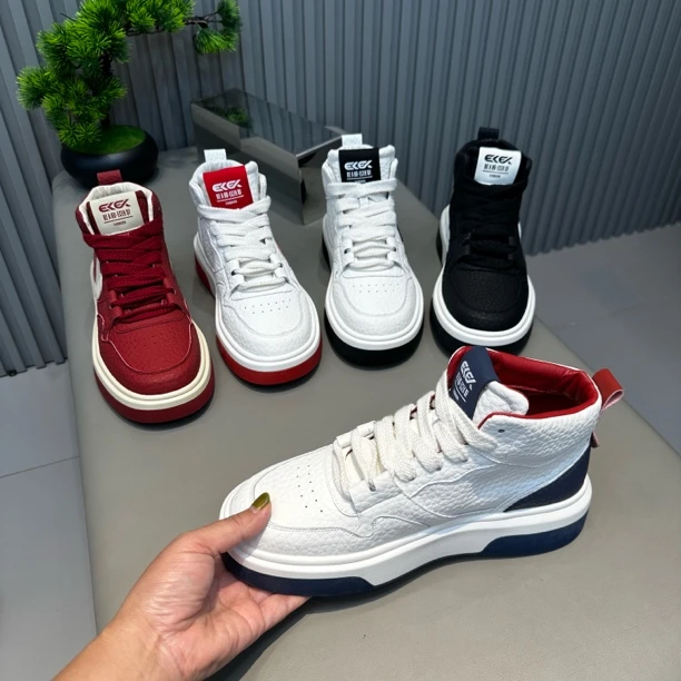 休闲运动男士潮鞋秋冬款单棉同款系带板鞋