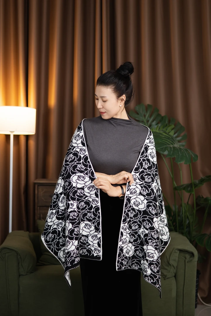 【23满花披肩材料包十二两】26/2羊绒线手工编织围巾材料包