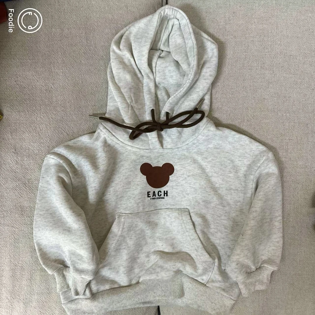 【买手款 88009】浅秋款韩版中小童连帽印花卡通连帽卫衣