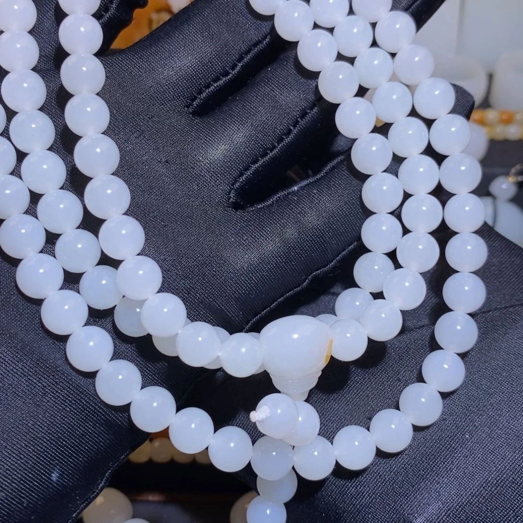 和田玉未镶嵌套链人**善