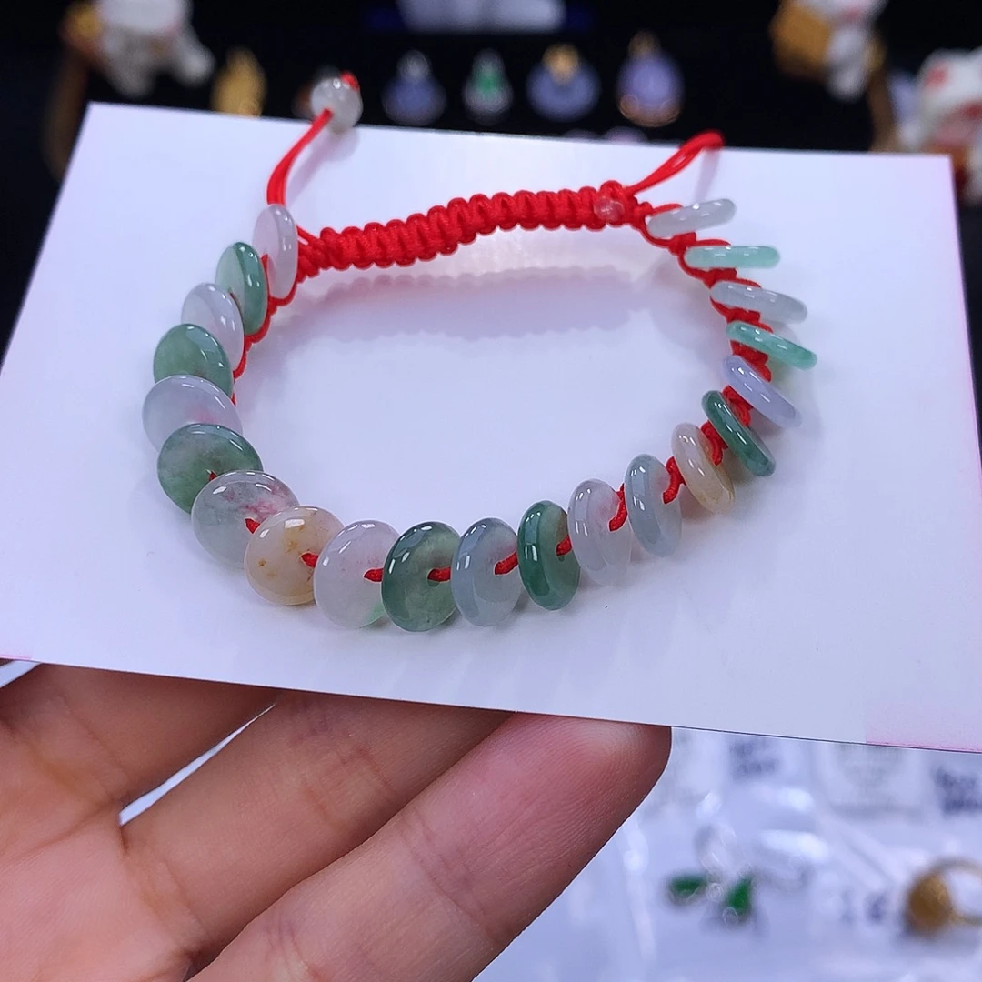 翡翠未镶嵌挂件天然缅甸翡翠Ａ货平安扣手绳