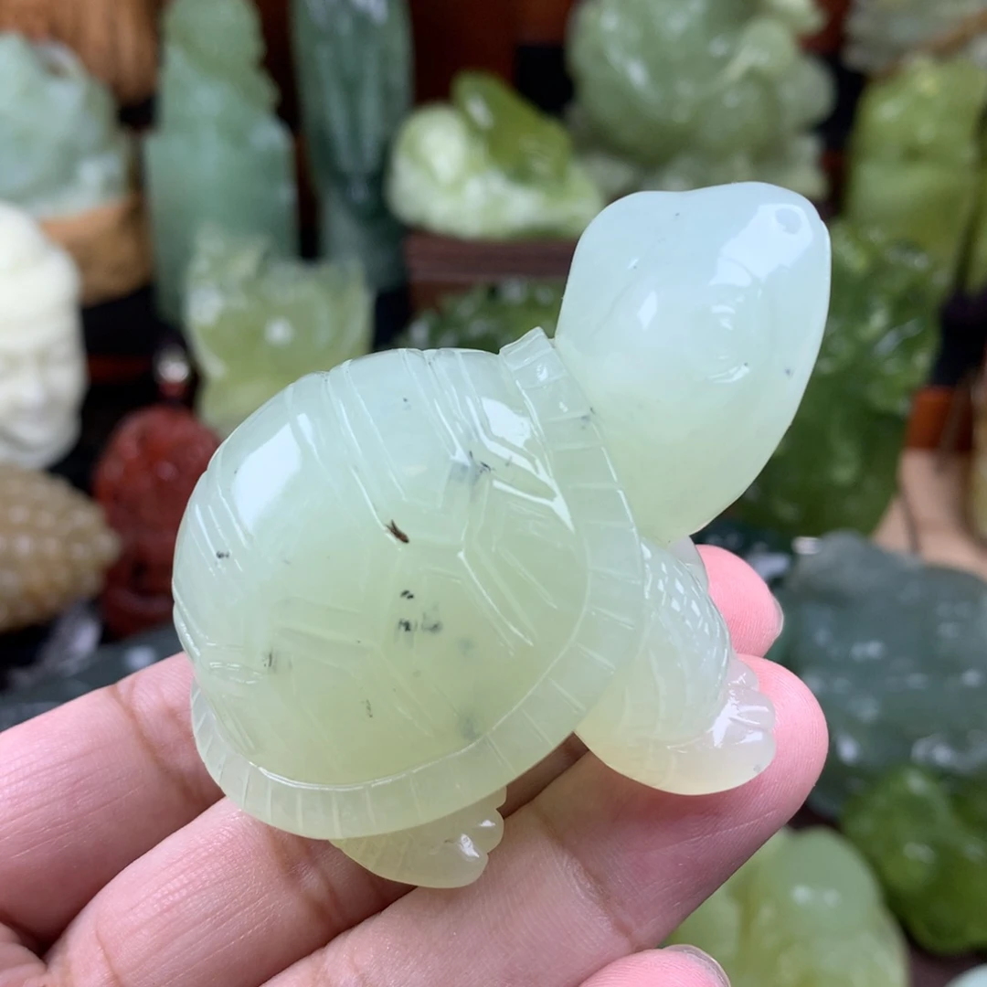 未镶嵌岫玉手把件