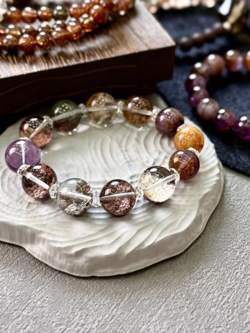 【V姐珠宝】ZX5244 富甲一方2.0四季幽灵设计款手串天然水晶手串