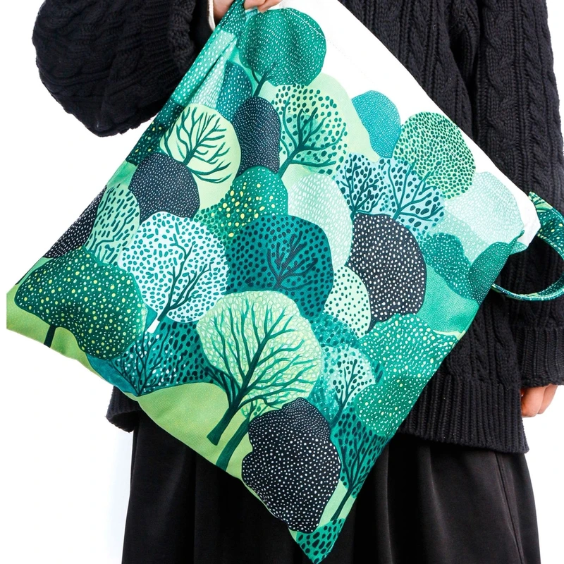 无则艺【单带长条包】休闲单带长条包环保袋布袋森林明星同款竖款