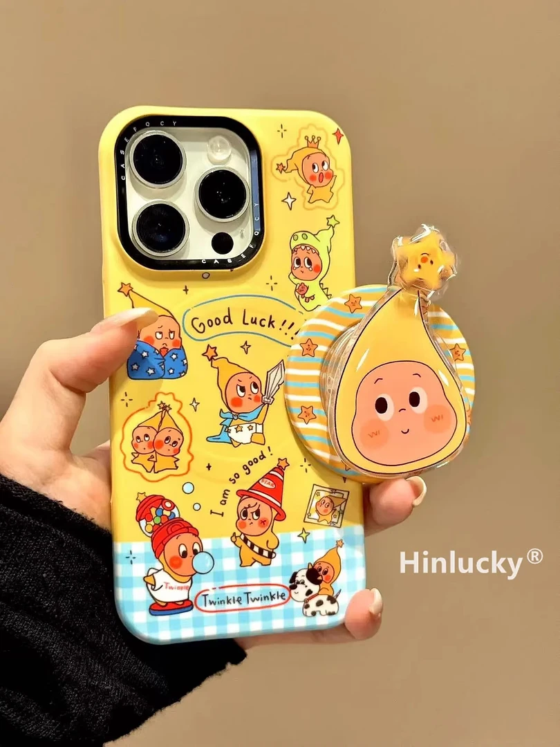 可爱卡通星星小人适用苹果iphone17promax手机壳1615日韩1413菲林