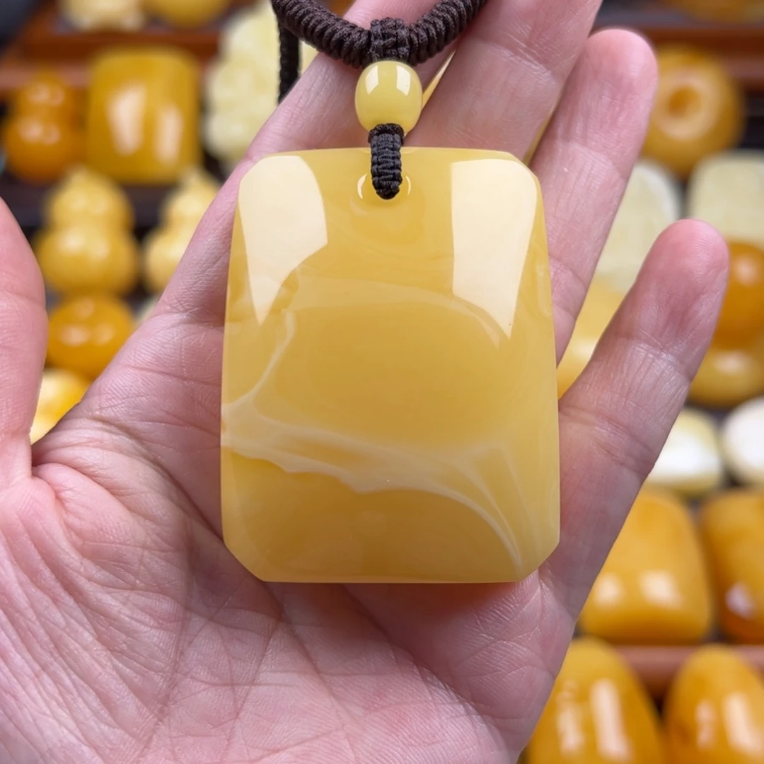 琥珀未镶嵌颈饰纯天然琥珀蜜蜡无优化