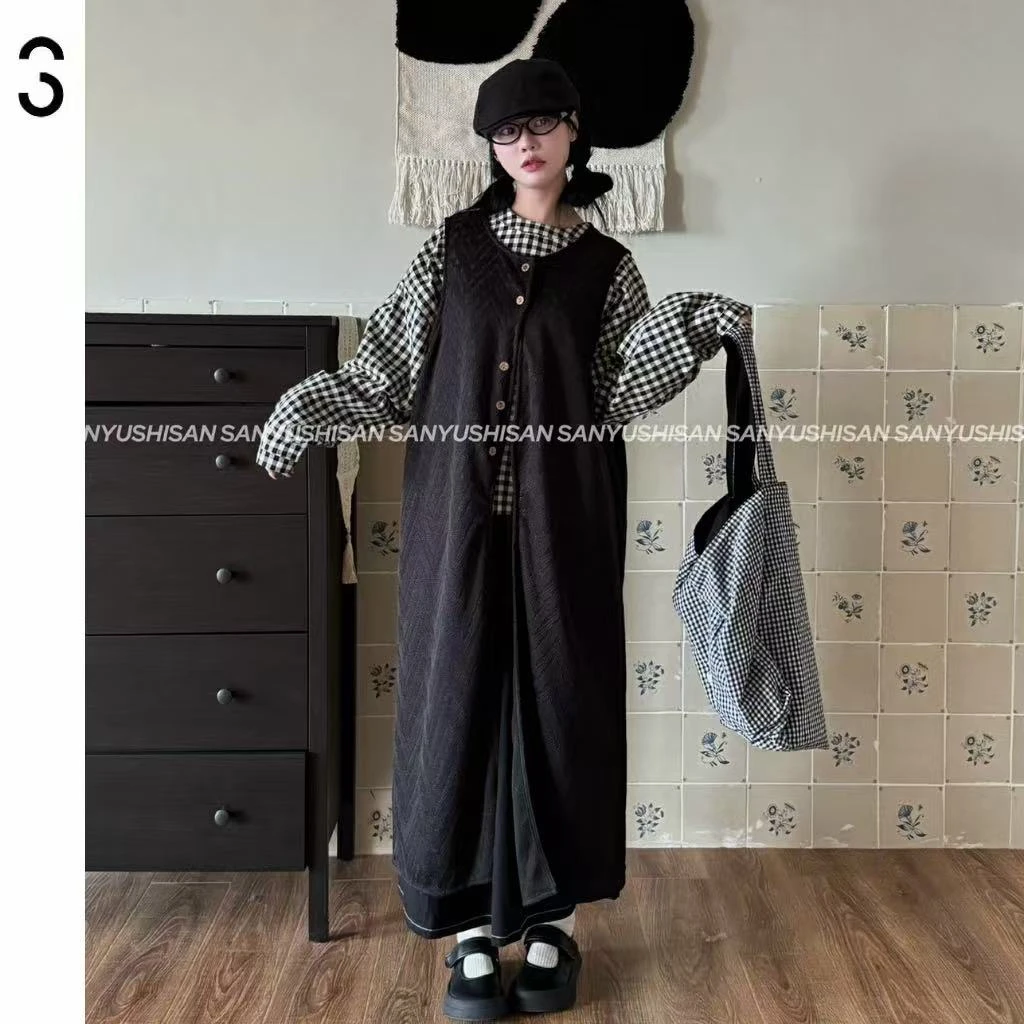 三与十三|E1129|森系圆领针织马甲