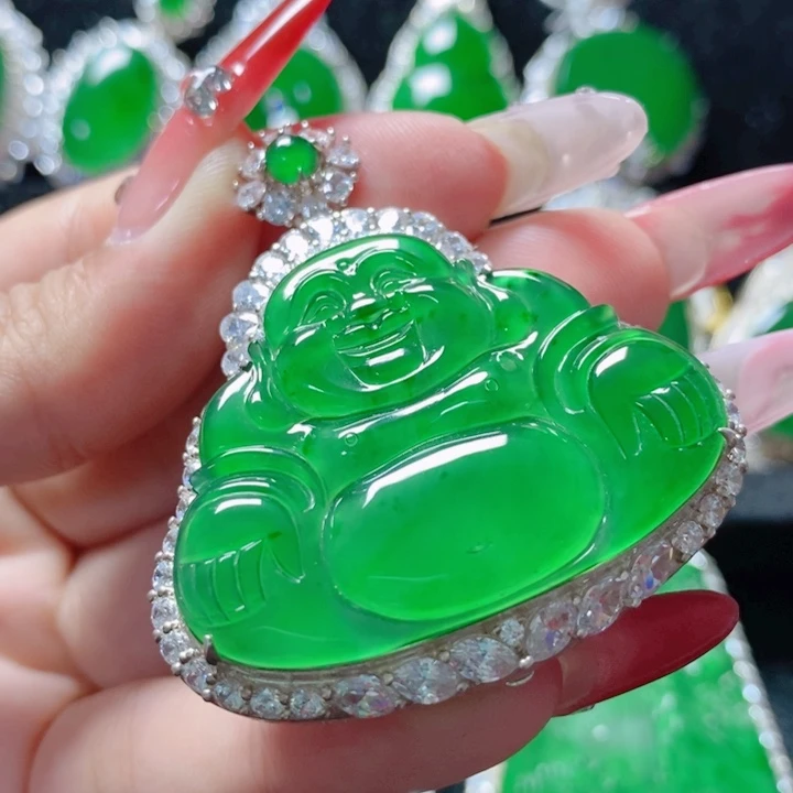 翡翠颈饰银S925镶嵌