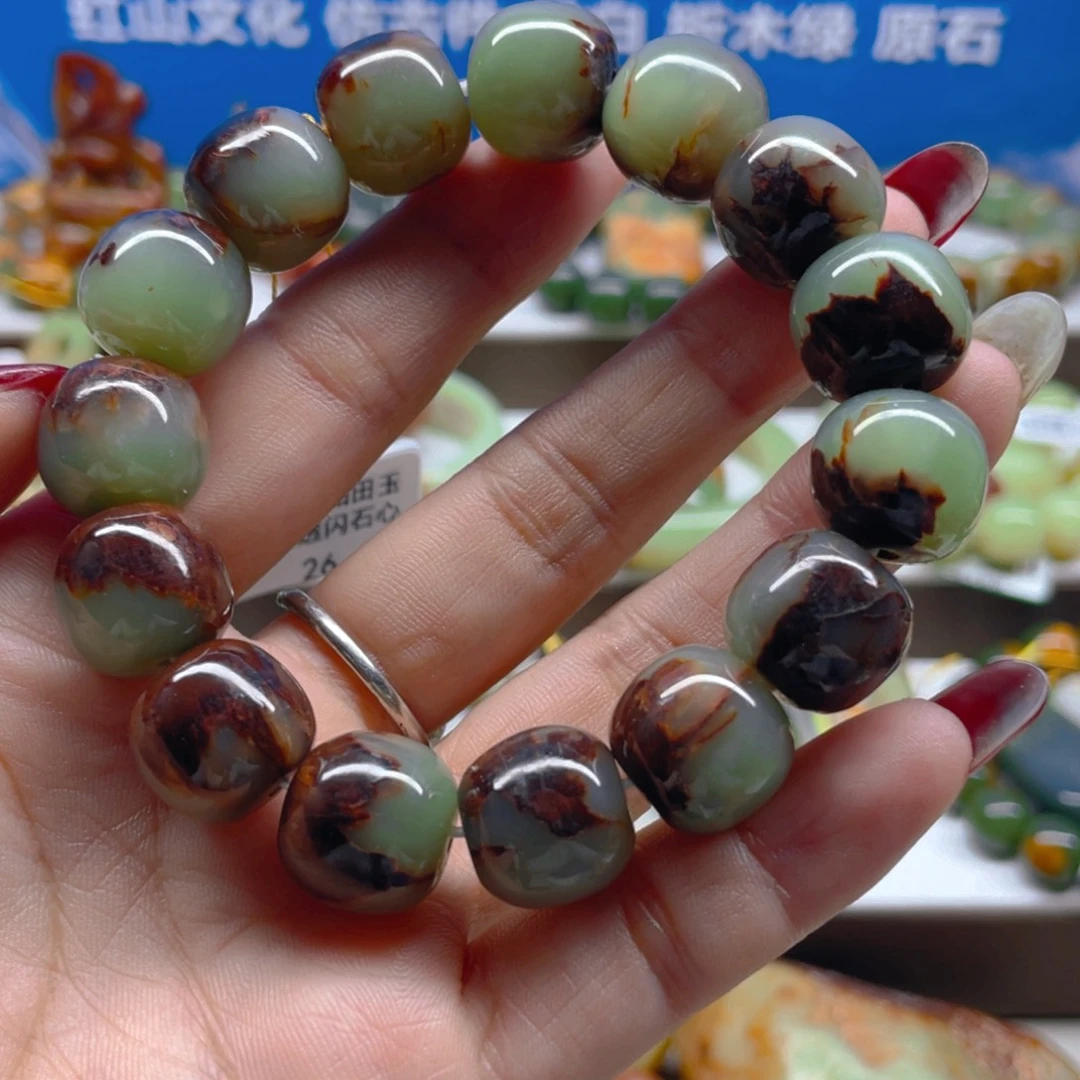 未镶嵌手串透闪石质玉