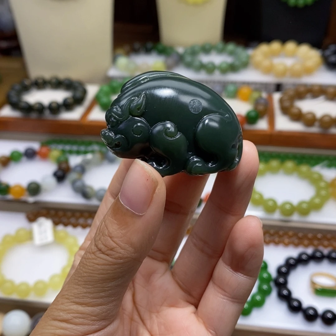 流***生和田玉未镶嵌吊坠(不含链)