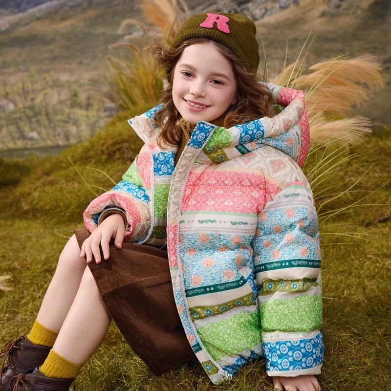 泡妈童装  冬季儿童休闲女童男童羽绒服44082