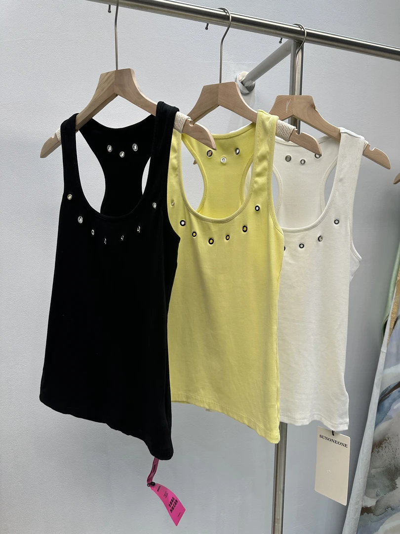 SUNONEONE工字吊带背心女夏季