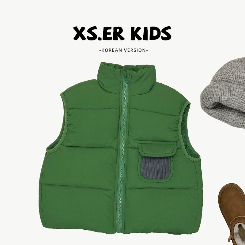 【小首尔】冬季男童韩版加厚棉马甲HBB6360