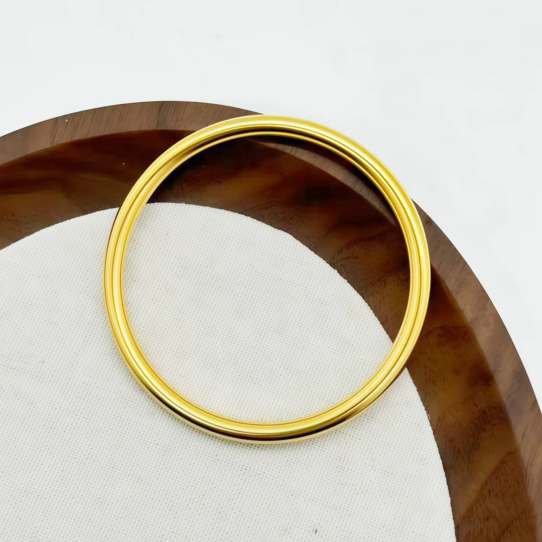 足金999 古法素圈手镯卡4.0mm 7.40 52#