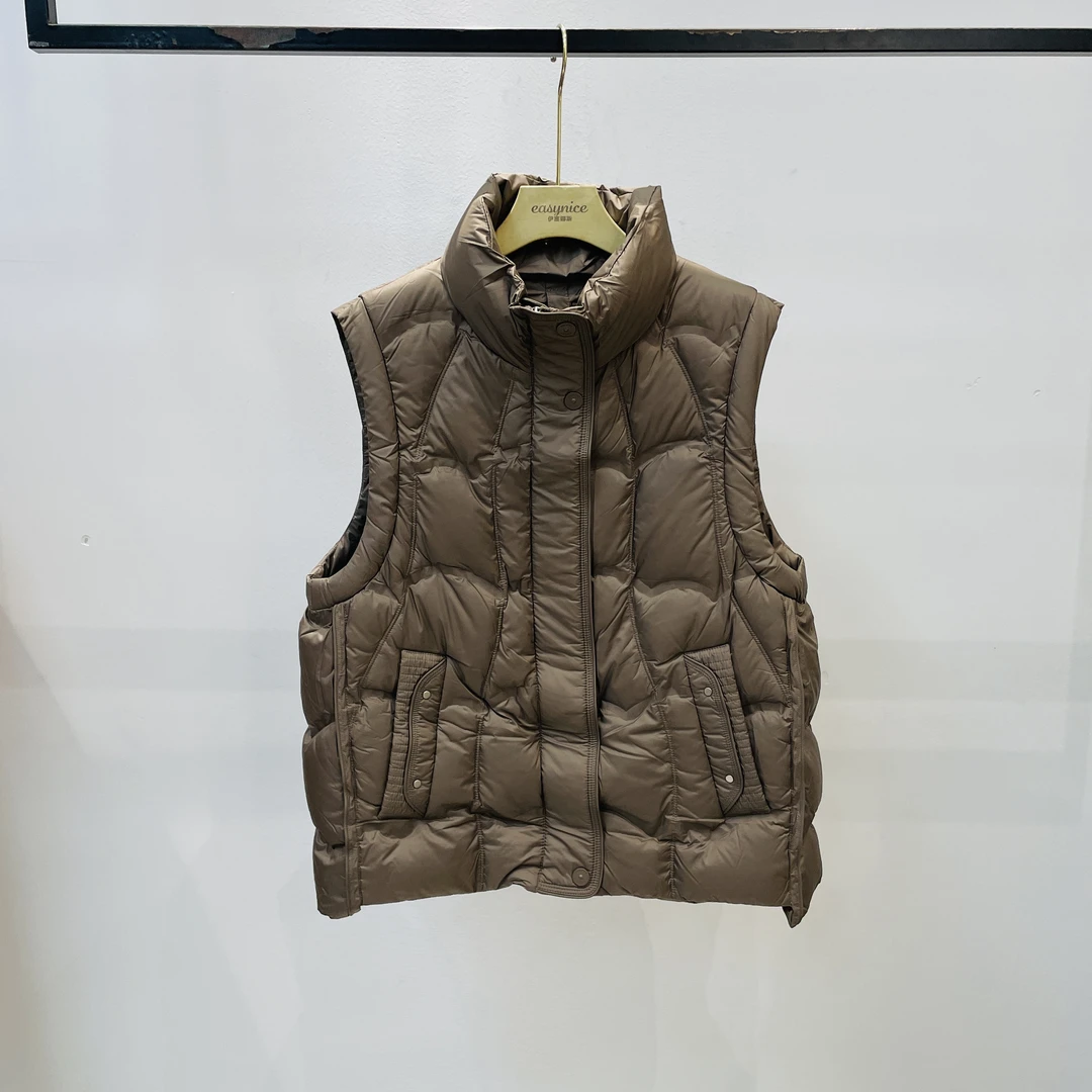 【麦丝】短款休闲百搭宽松显瘦短款立领保暖马甲外套 QX-50049