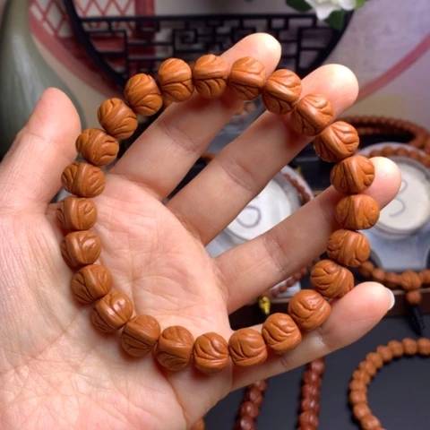 吊坠桃核龙纹桃核手串