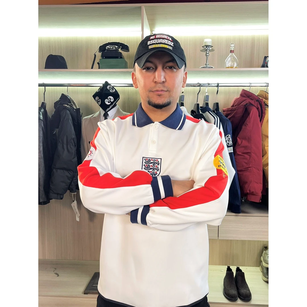 美式宽松速干球衣运动足球情侣长袖T恤英格兰-7