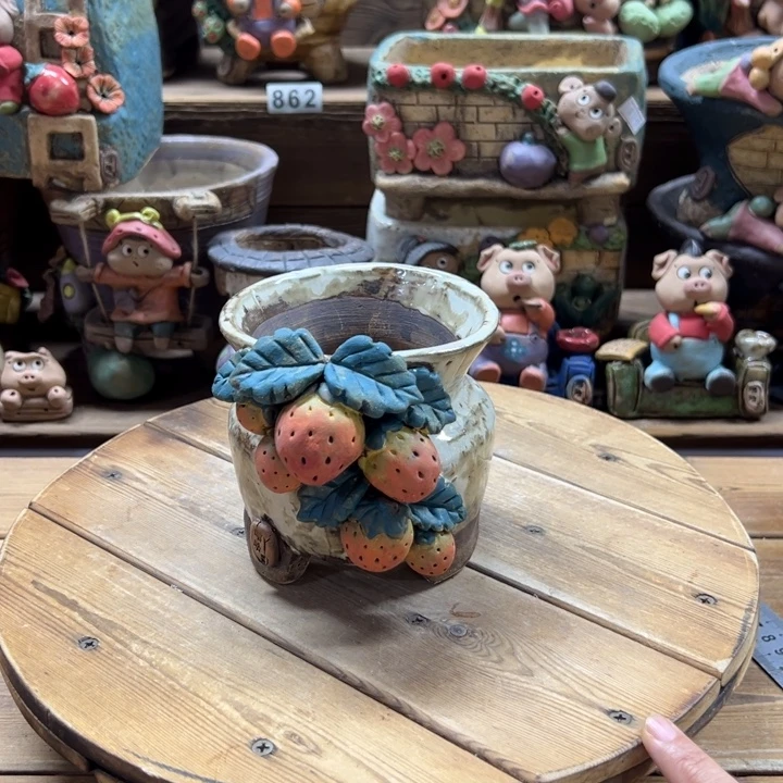 嘻哈多肉花盆百搭