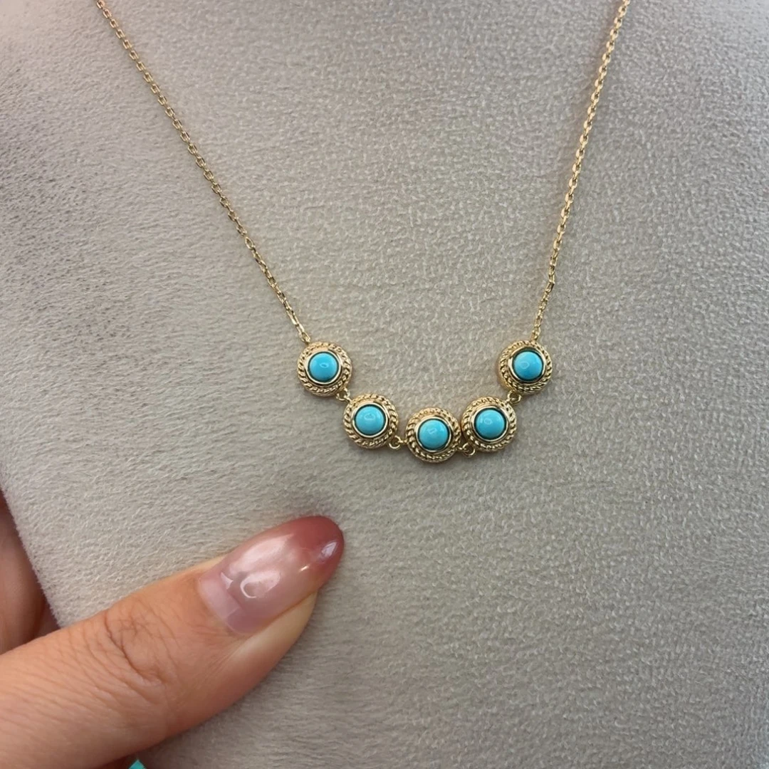 绿松石合金颈饰项链