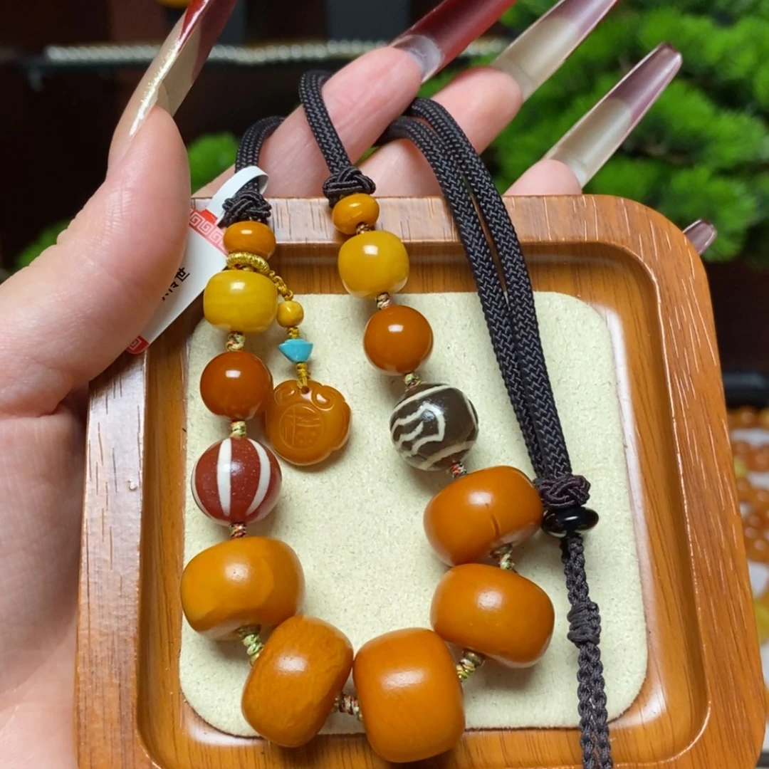 【闪购商品】蜜蜡颈饰未镶嵌项链