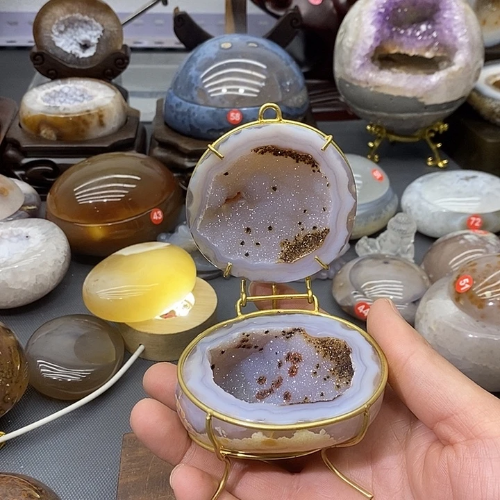 未镶嵌紫晶摆件聚宝盆