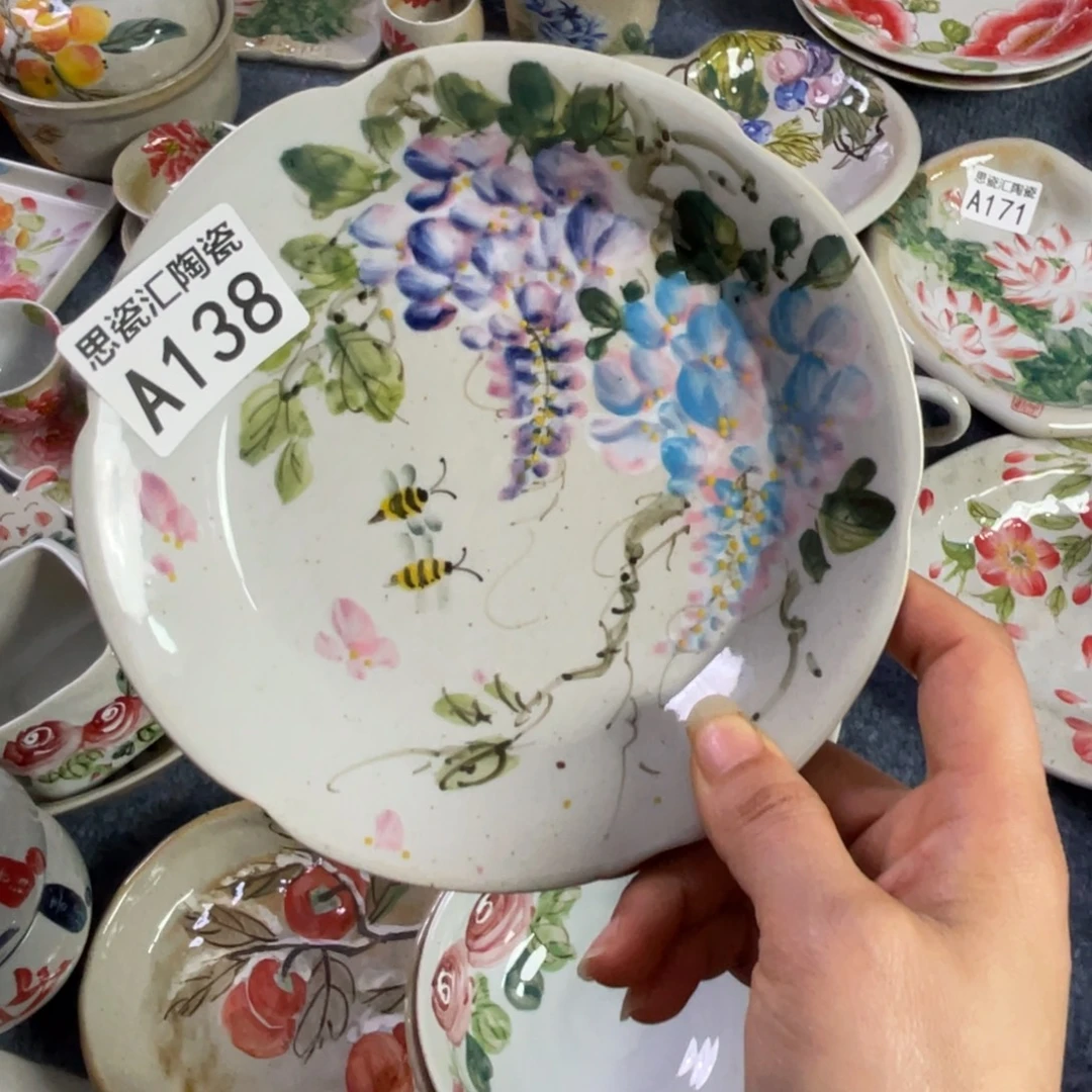 小盘景德镇高温陶瓷口径15