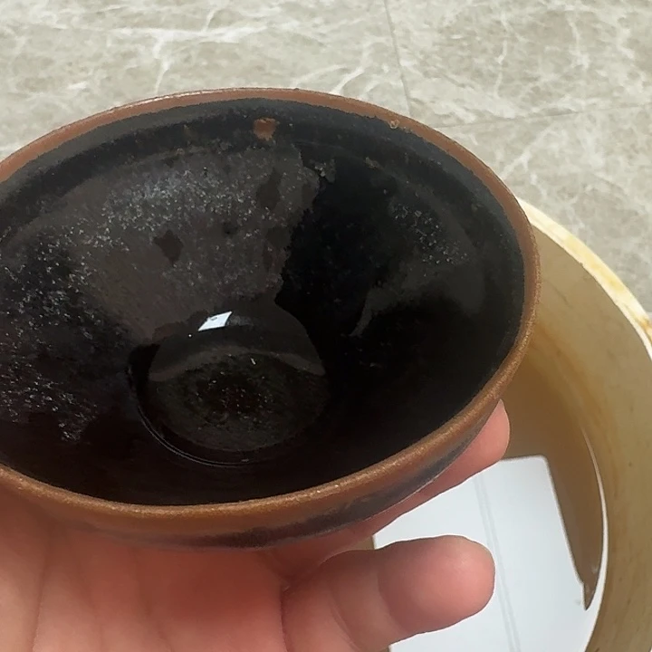 普***通摆件黑釉碗品相完整如图漂亮