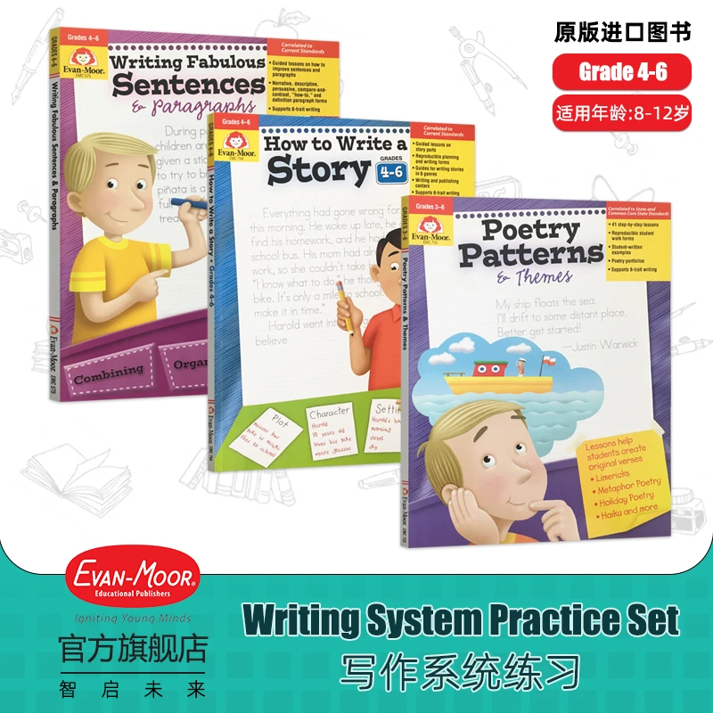 Evan-Moor Writing System Practice Set Grade 4-6 写作系统练习