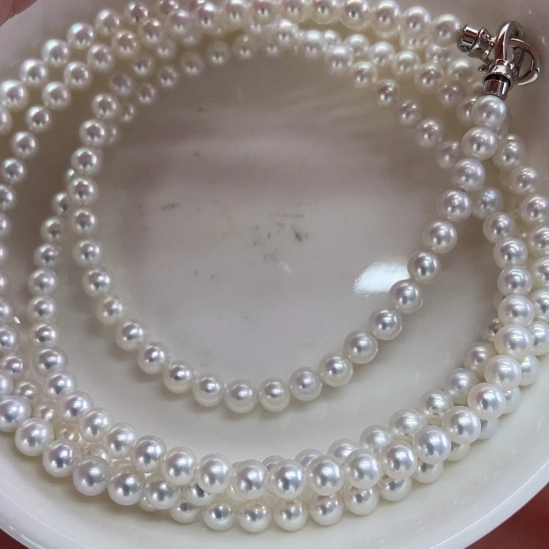 毛衣链淡水珍珠银S925镶嵌