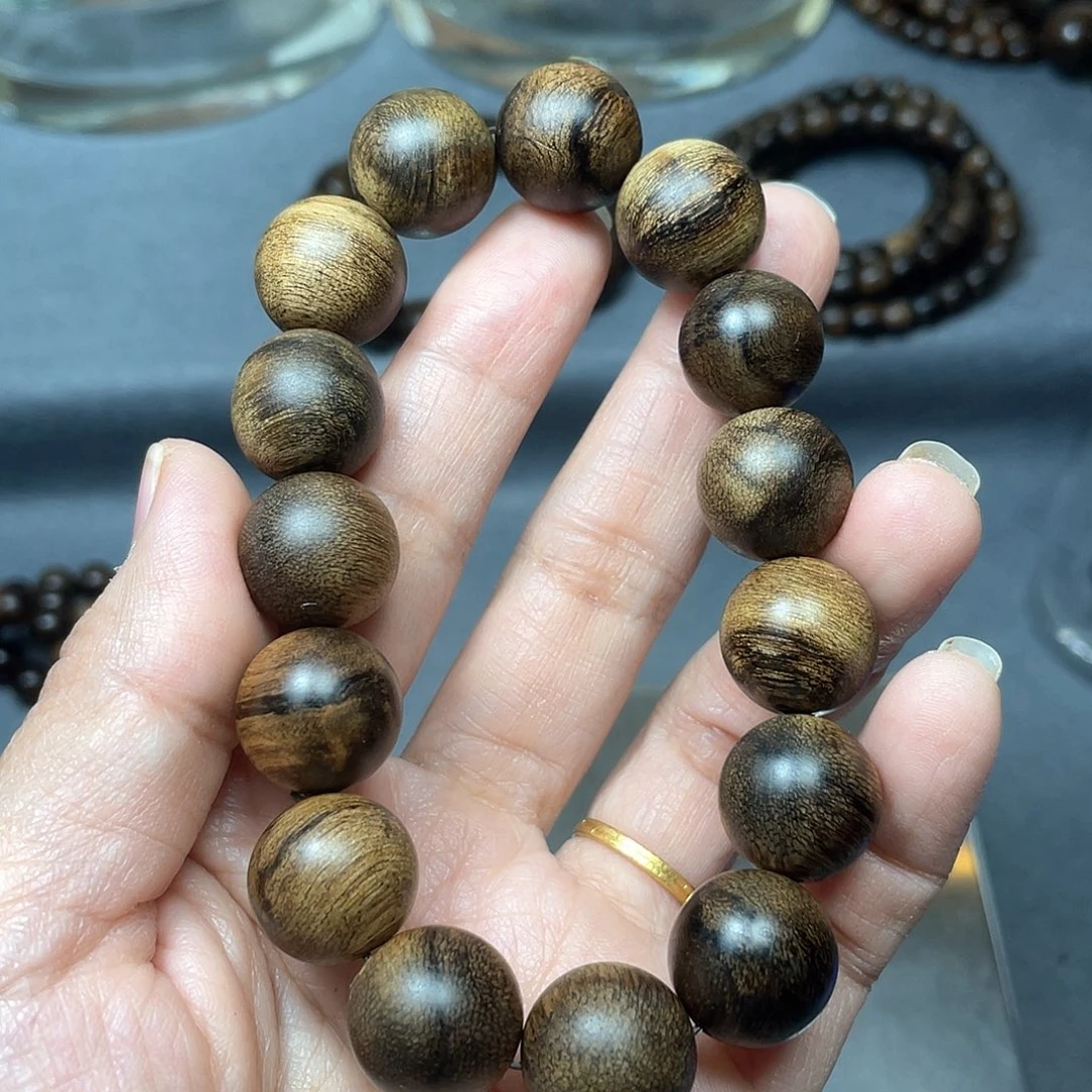 沉香手串老*哥富森红土瘤疤1.5