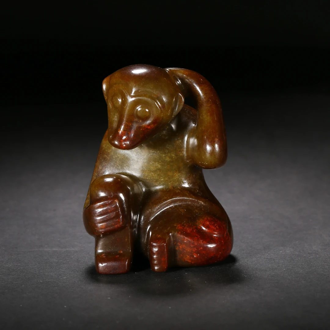 明代*灵猴玉把件/03SW4378/和田玉【北京文博】