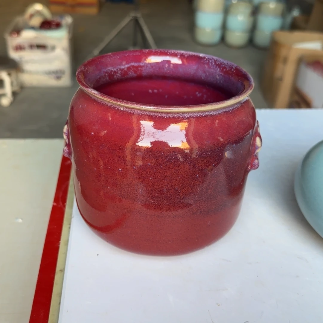 陶摆件郑家钧瓷摆件微瑕