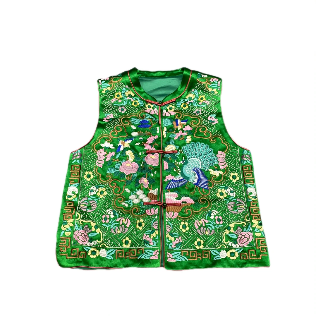 【优搭严选】时尚百搭设计款小众重工刺绣国潮马夹8883