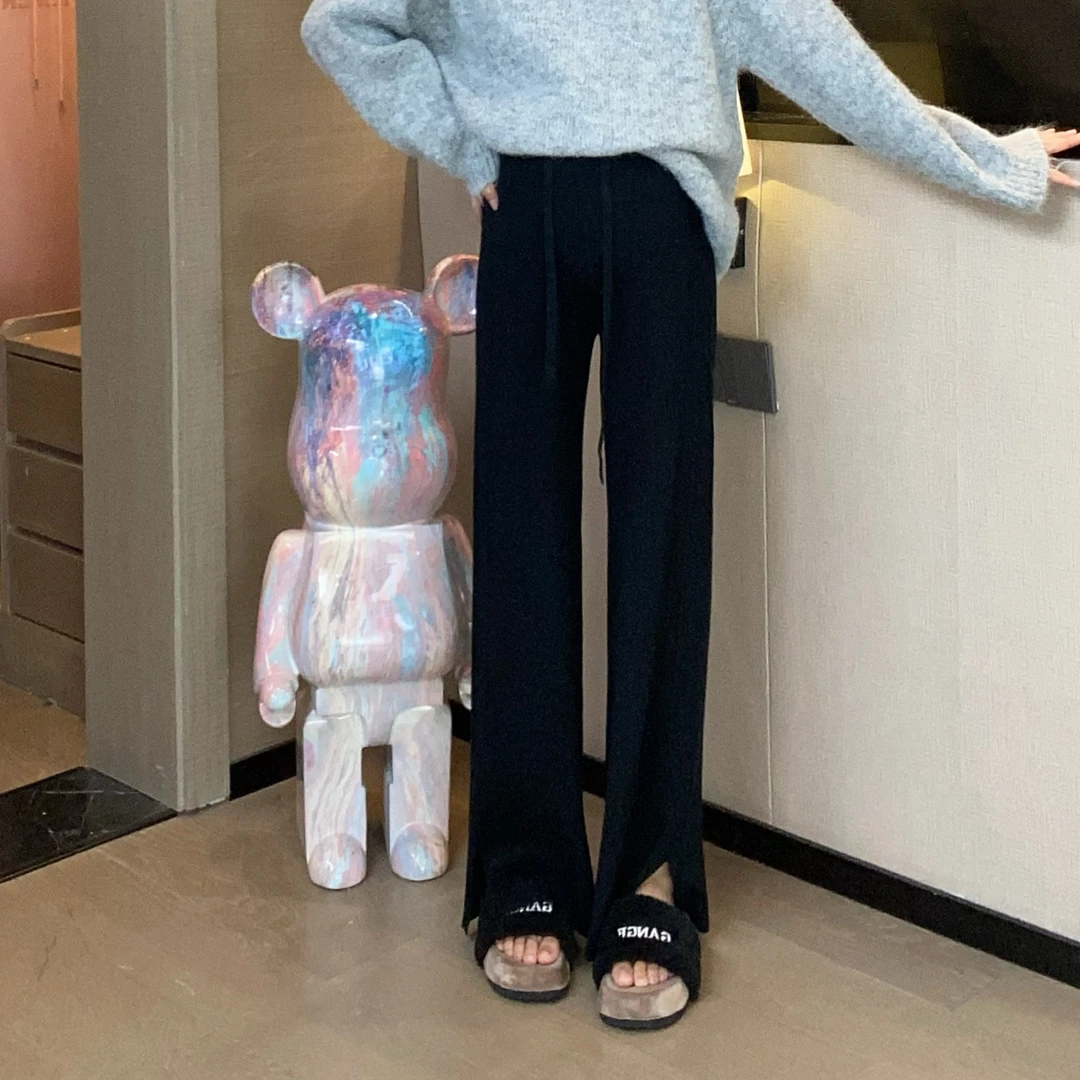 孕妇春秋款显瘦无托腹侧开款针织裤56582/57717