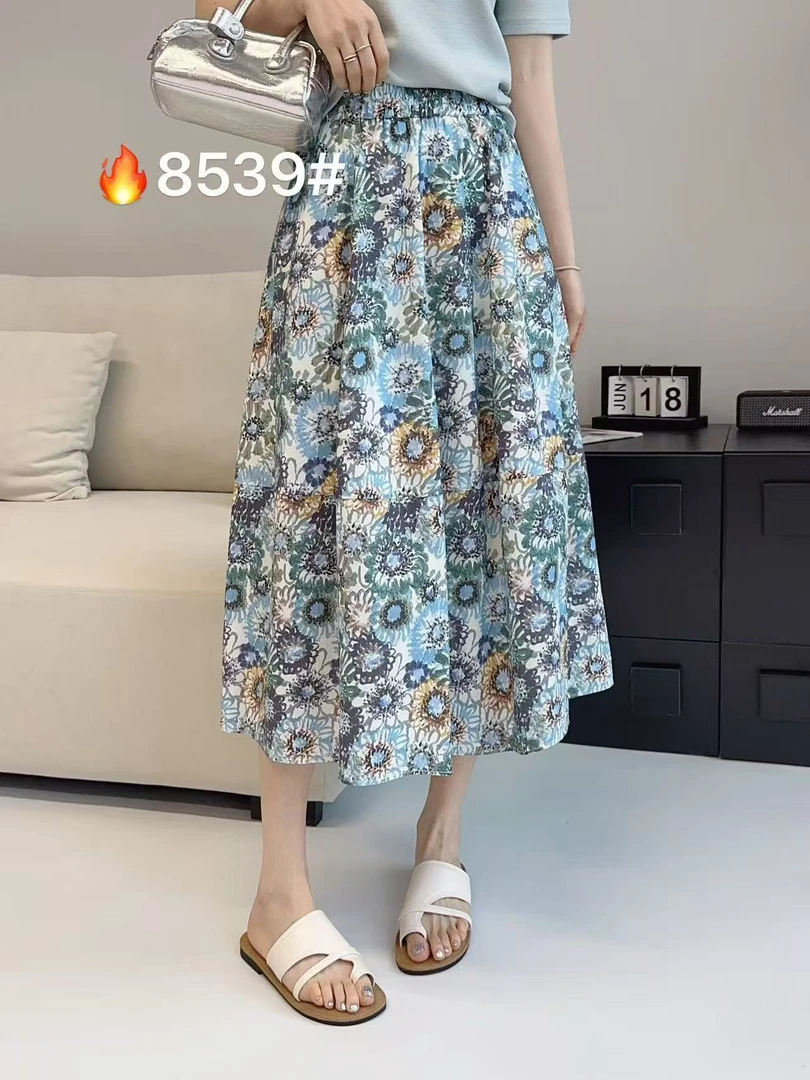 夏季新款大摆气质碎花半身裙时尚洋气显瘦