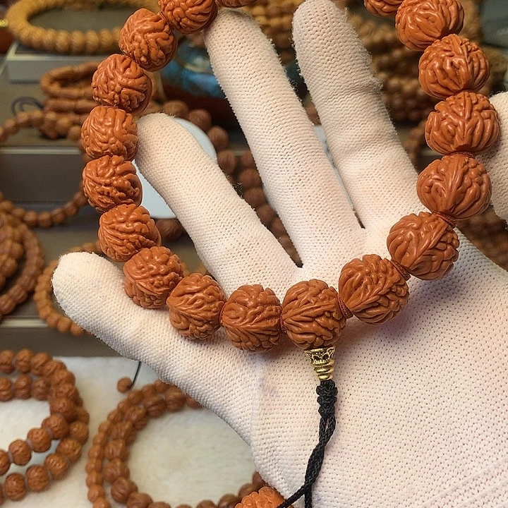 桃核手串秦岭龙纹