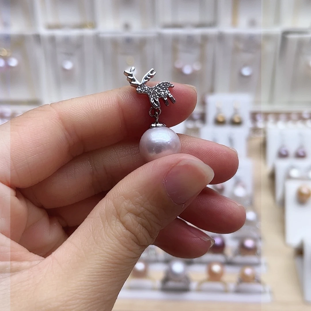 淡水珍珠颈饰银S925镶嵌