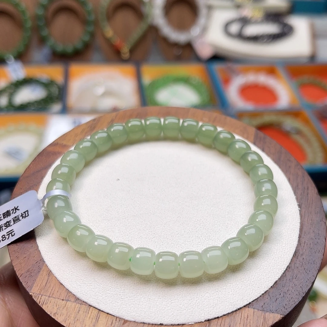 和田玉未镶嵌手串A40卡7