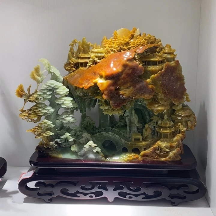 未镶嵌蛇纹石玉（覆膜）珠宝奇石