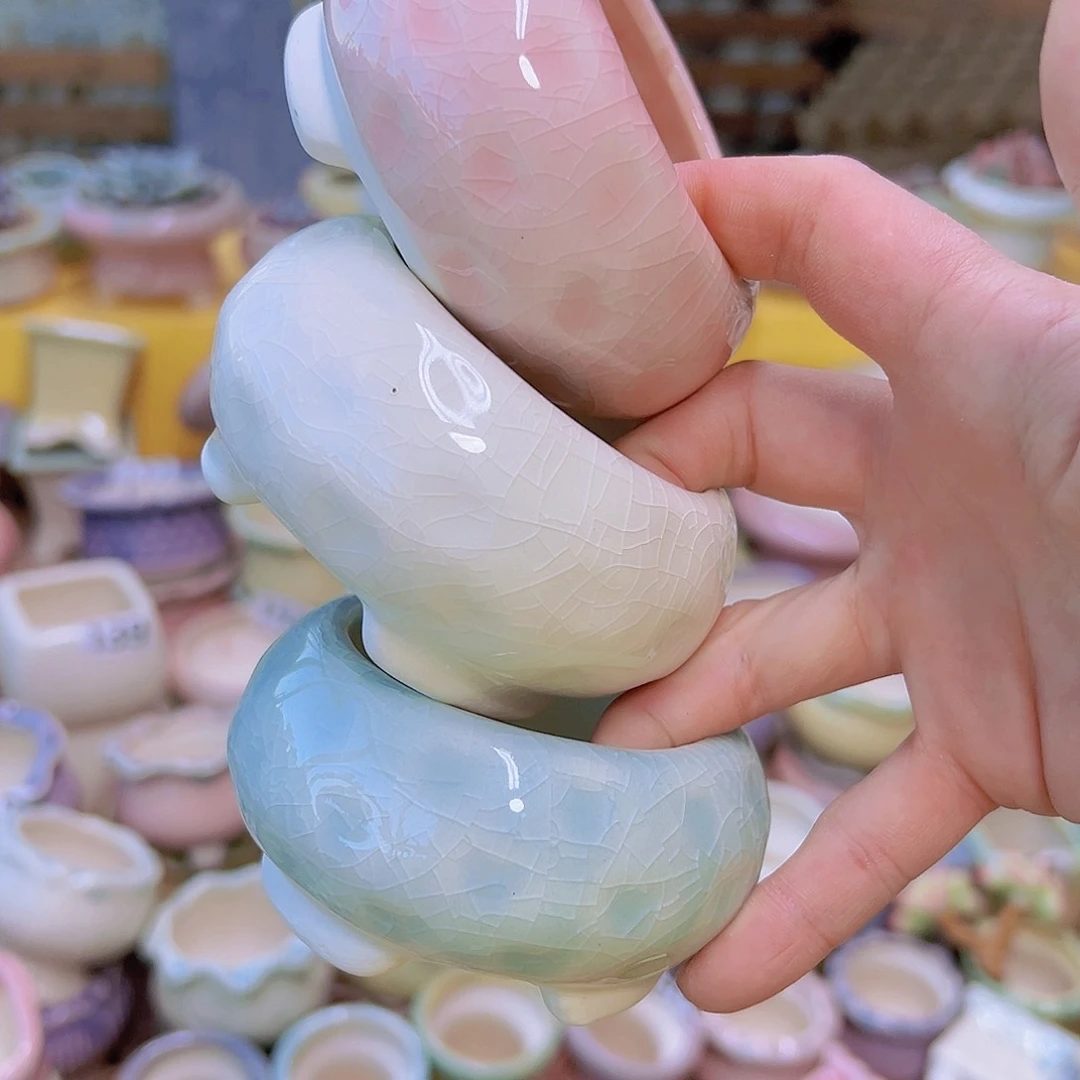 红陶陶瓷花盆当场满12包邮