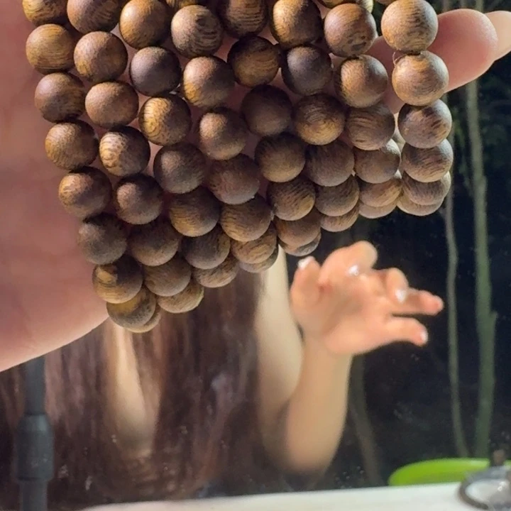 沉香碎屑沉香奇楠沉香圆珠单圈0.8-4g