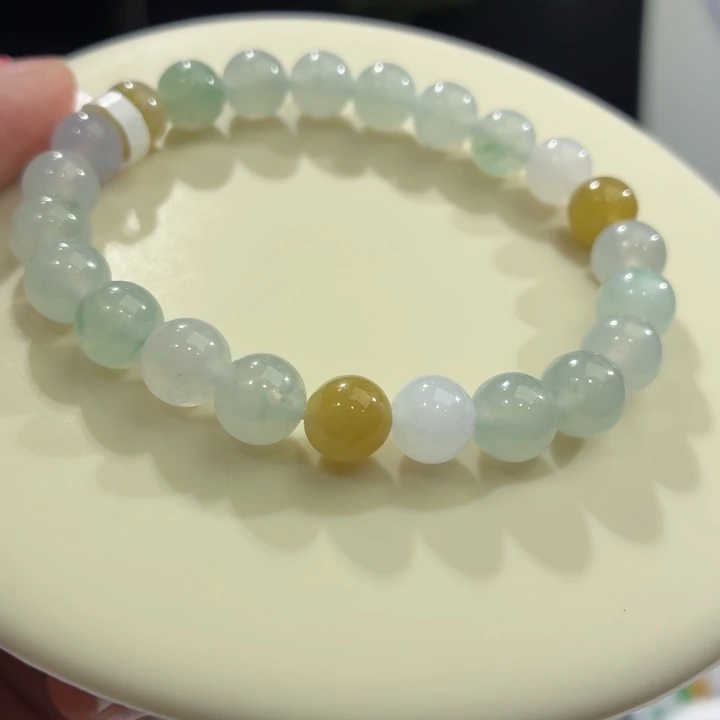 未镶嵌手链翡翠冰胶马卡龙卡8.4