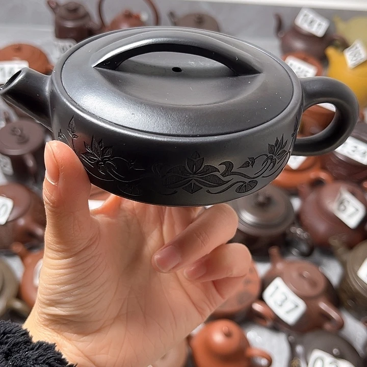 紫砂茶壶紫砂微瑕半手