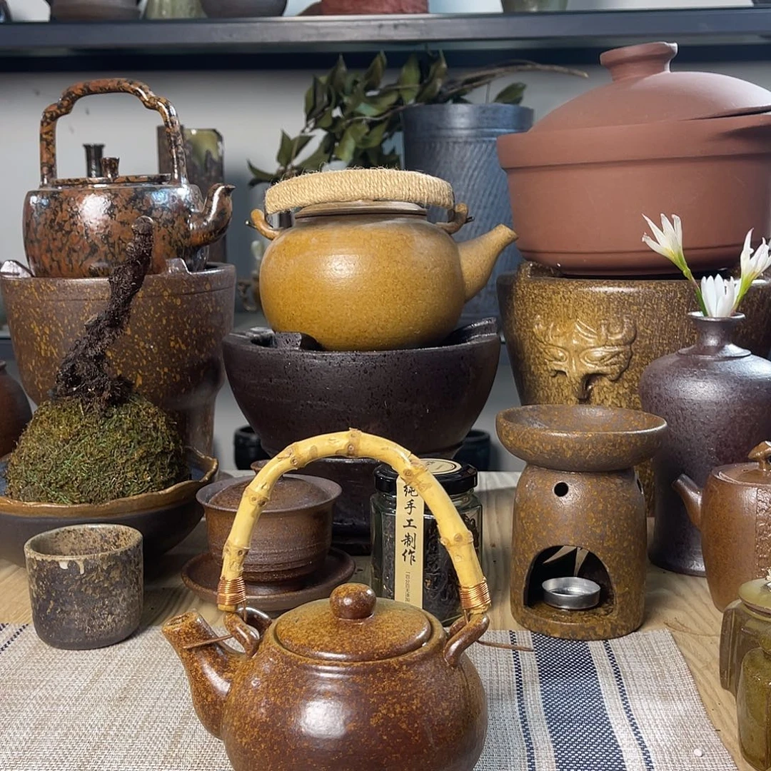 壶紫砂粗陶实用茶壶