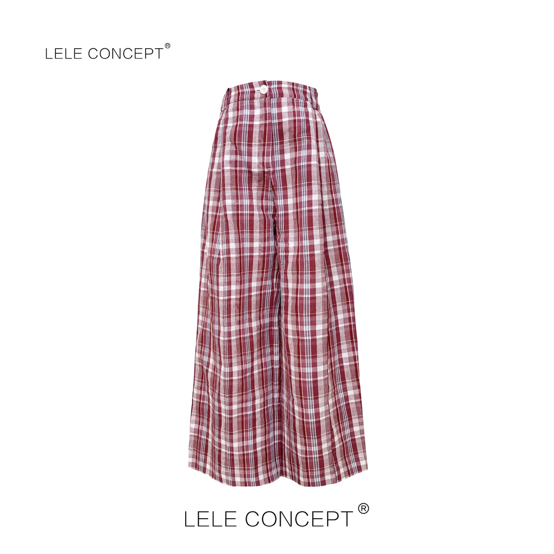 LELE CONCEPT｜春款格子裤日系舒适百搭K0387